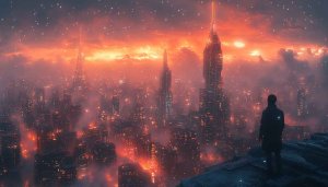 Cyberpunk City Wallpaper, Futuristic Cityscape, Sci-fi Wallpaper, 4k Wallpaper