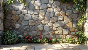 Stone Wall Wallpaper: Rock Garden Background for Desktop and Mobile
