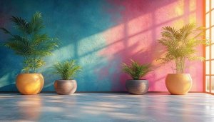 Indoor Plant Wallpaper: Aesthetic Room Decor, Wall Art, 4k Resolution