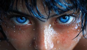 Blue Eyes Aesthetic Wallpaper - HD Close Up Portrait