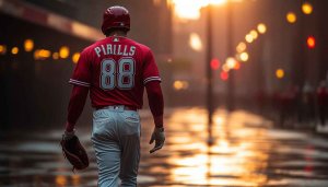 Baseball Wallpaper: Rainy Cityscape, Sports Theme for Desktop & Mobile