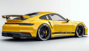 Yellow Porsche GT3 RS Car Wallpaper for Desktop & Mobile
