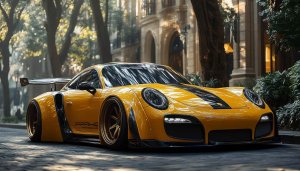 Yellow Porsche Wallpaper: 4K Car Wallpaper for Desktop & Mobile