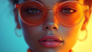 Stylish Woman with Glasses Wallpaper for Desktop & Mobile