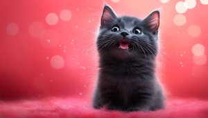 Cute Kitten Wallpaper: Adorable Cat, Gray Kitten, Pet Wallpaper