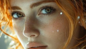 Redhead Woman Portrait Wallpaper, Beauty Model Wallpaper, Girl Face Wallpaper