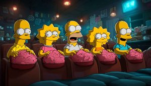The Simpsons Movie Wallpaper: Cartoon Family Cinema Adventure in 4K