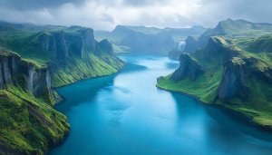 Iceland Landscape Wallpaper: Mountain River Scenery for Desktop and Mobile