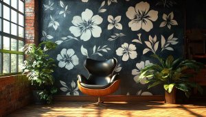 Floral Wallpaper, Interior Decor, Furniture Wallpaper, Plant Wallpaper, Home Decor