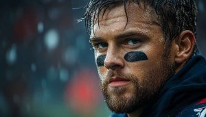 Intense Football Player Wallpaper Portrait 4K HD for Desktop
