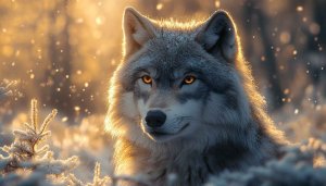 Winter Wolf Wallpaper: Nature, Animal, Wilderness, 4k Wallpaper for Desktop