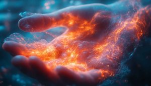 Magic Fire Hand Wallpaper - Fantasy Art Desktop Background