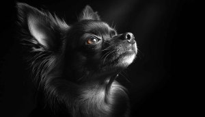 Black Chihuahua Dog Wallpaper - Pet Portrait - Animal Wallpaper
