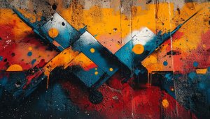 Abstract Graffiti Wallpaper: Urban Art Background for Desktop and Mobile