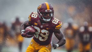 American Football Wallpaper: NFL Player in Action 4k Wallpaper