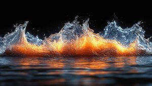 Dynamic Water Splash Wallpaper: High Resolution & Colorful Liquid Art