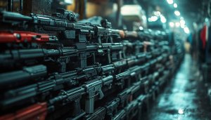 Gun Wallpaper: Tactical Rifles and Modern Firearms Arsenal Wallpaper