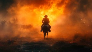 Red Dead Redemption Wallpaper - Cowboy Horse Riding 4K