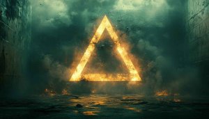 Squid Game Wallpaper: Glowing Triangle 4K Wallpaper For Desktop