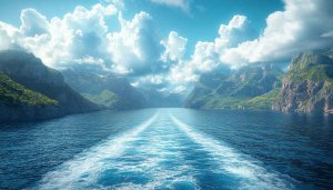 Scenic Fjord Wallpaper: Serene Mountain and Water Views for Desktop