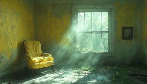 Abandoned Room Wallpaper, Sunlight Interior Decor, Aesthetic Room Wallpaper