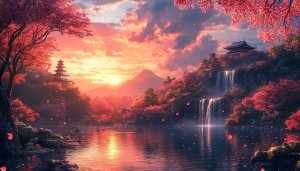 Sakura Wallpaper, Japanese Landscape Wallpaper, Nature Wallpaper, 4k Wallpaper