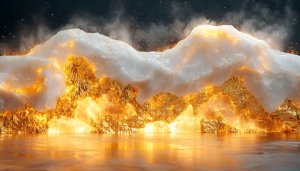 Luxury Gold Mountain wallpaper, Stone Texture, Crystal Wallpapers