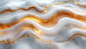 Abstract Gold and White Marble Texture Art Wallpaper for Desktop