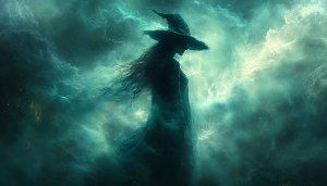 Witch Wallpaper for Desktop, Halloween 4k Wallpaper, Fantasy Art