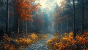 Autumn Forest Wallpaper, Nature Wallpaper, Landscape Wallpaper, 4k, Desktop
