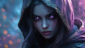 Mystic Woman Wallpaper, Hooded Figure 4k Wallpaper, Fantasy Art