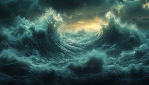 Ocean Wave Wallpaper: Sea Storm, Nature Scenery, 4k Wallpaper