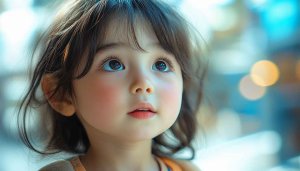 Cute Baby Wallpaper: Innocent Eyes, HD Child Portrait for Desktop