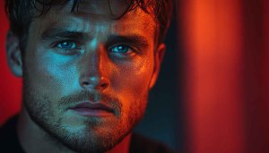 Man Portrait Wallpaper, Male Model, Handsome Man, Blue Eyes