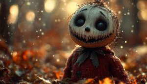 Creepy Halloween Wallpaper: Sam Trick 'r Treat Character 4K