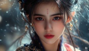 Chinese Girl Wallpaper, Asian Woman Portrait, 4K Aesthetic Wallpaper