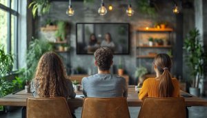 Home Theater Wallpaper, Family Room Wallpaper, Living Room Interior Wallpaper