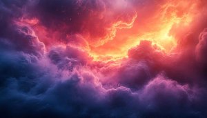 Colorful Cloudscape Galaxy Wallpaper, 4K Desktop Background, Mobile Wallpaper