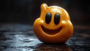 Cute Kawaii Style Smiley Face 4K Desktop Mobile Background