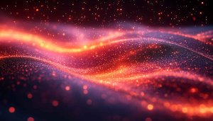 Abstract Red Sparkle Waves 4K Desktop Wallpaper for Free