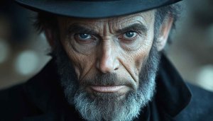 Abraham Lincoln Portrait 4K Desktop Wallpaper - Historical Figure Background