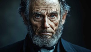 Abraham Lincoln Portrait 4K Wallpaper for Desktop and Mobile
