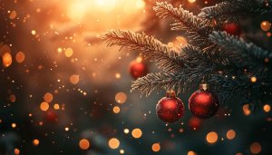 Free Christmas Ornaments Tree Bokeh Lights Mobile Desktop Background
