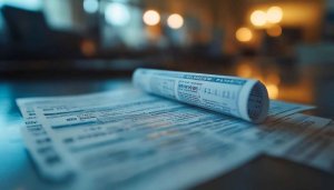 Abstract Financial Statement Desktop Background for Business Use