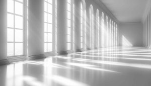 Minimalist White Architecture Background 4K Wallpaper for Desktop and Mobile