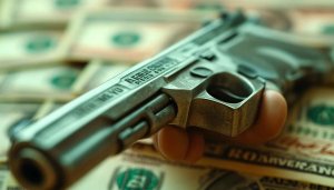 Gun and Money Background - Mobile Wallpaper, Desktop 4K UHD