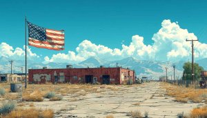 American Flag Desert Mobile Background 4K Desktop Wallpaper