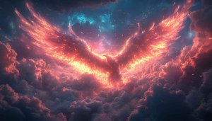 Fiery Phoenix Rising 4K Desktop Background - Free Mobile Wallpaper