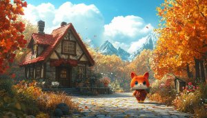 Autumn Aesthetic Cottagecore Home Mobile Wallpaper Cute Animal Character