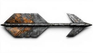 Aged Metal Dwarven Arrow 4K Background Fantasy Desktop Wallpaper